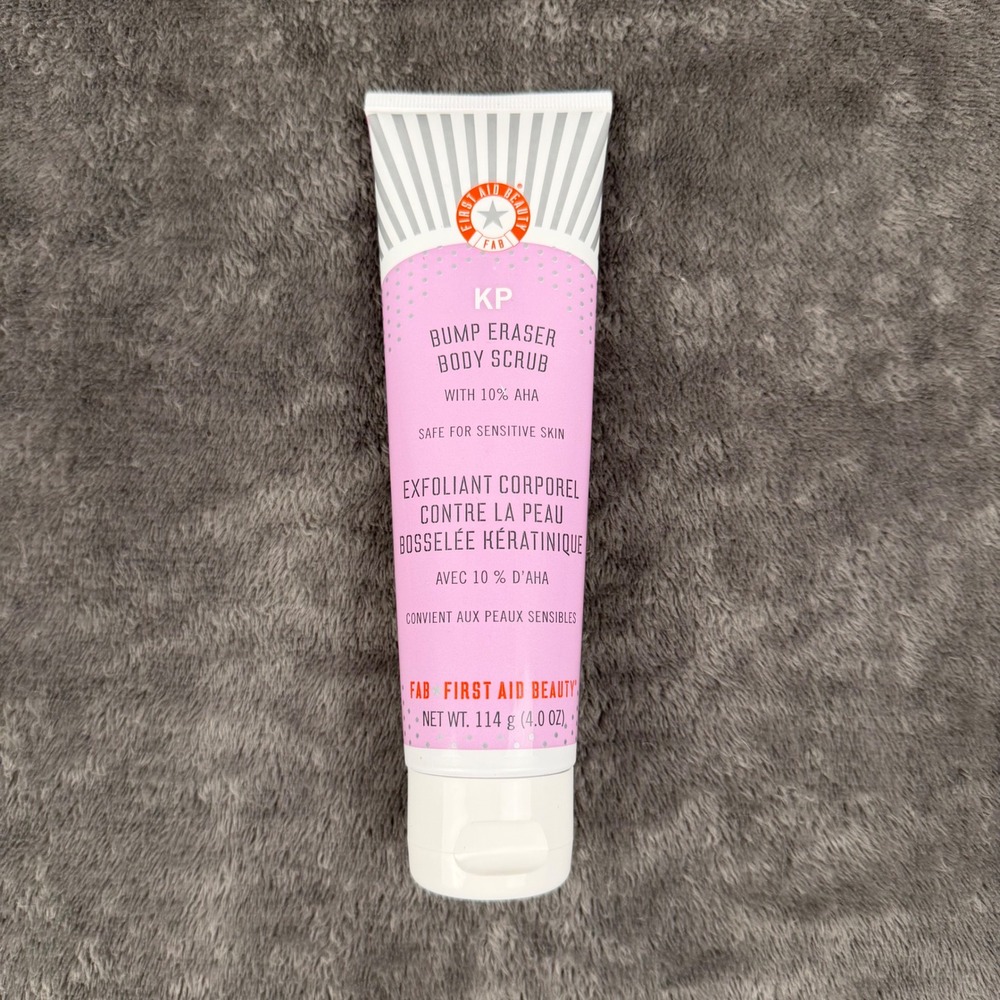 First Aid Beauty KP Bump Eraser Body Scrub 4.0 oz Pink 10% AHA NEW